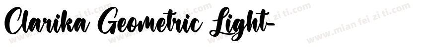 Clarika Geometric Light字体转换